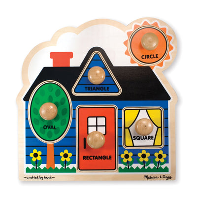 Melissa & Doug - 4Pc Puzzle - First Shapes Knob