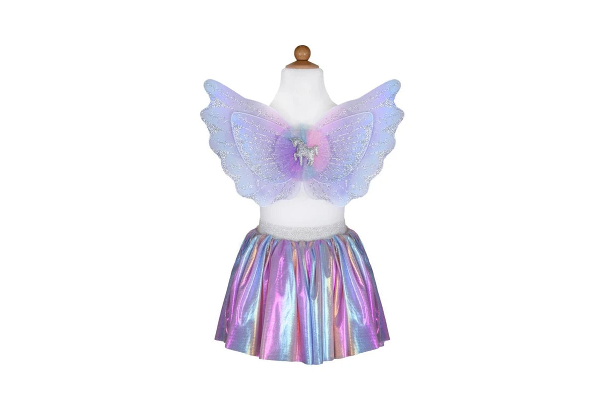 Great Pretenders - Pastel Magical Unicorn Skirt & Wings - Size 4-6