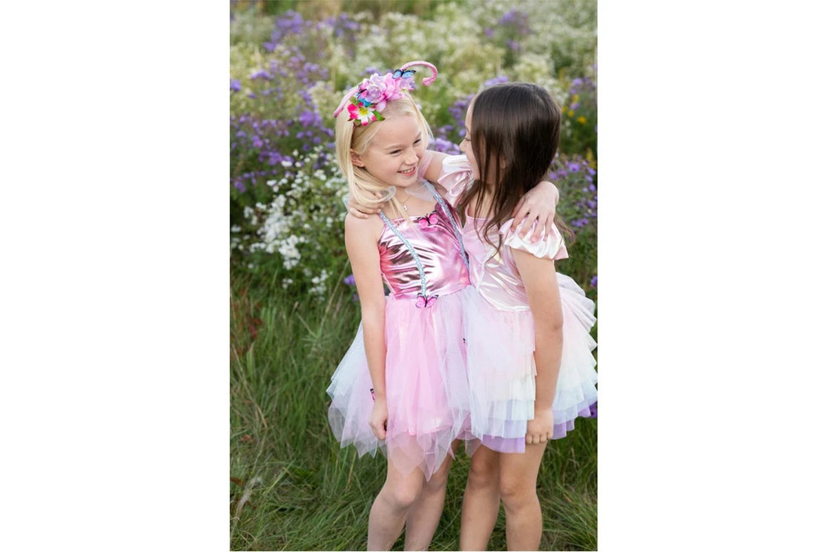 Great Pretenders - Bling Bling Mermaid Skirt & Hairclip Set Pink Size 4-6