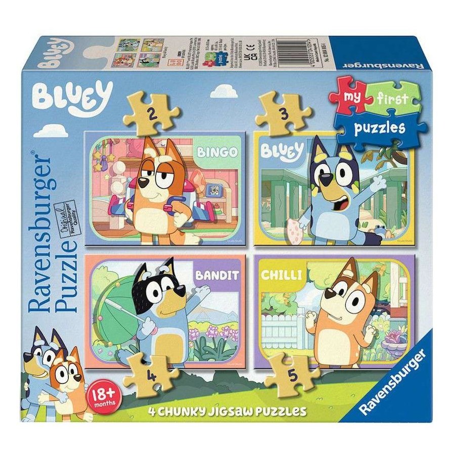 Ravensburger - Bluey 4 Chunky Jigsaw Puzzles 2,3,4,5pc
