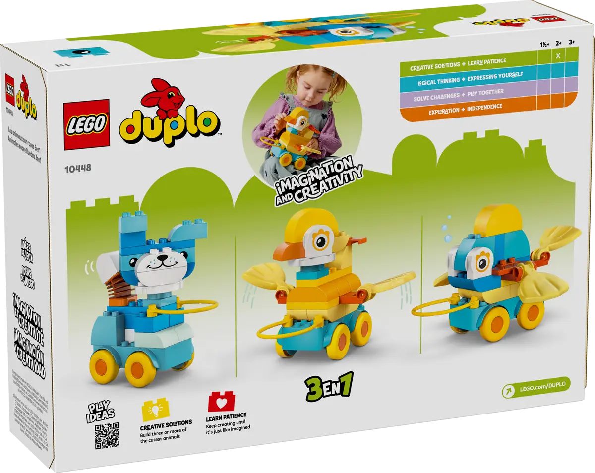 LEGO - Duplo 3 in 1 Animals on Wheels 10448