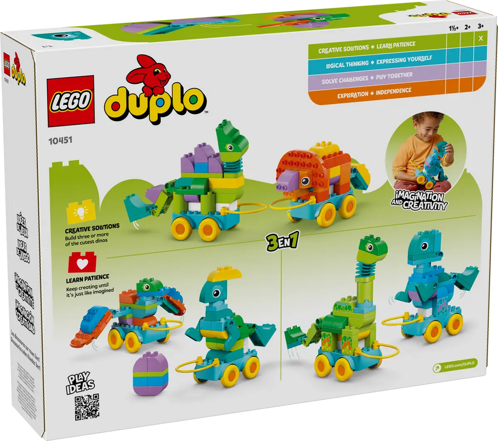 LEGO - Duplo 3 In 1 Dinosaurs on Wheels 10451