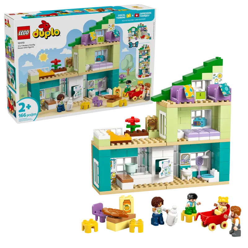 LEGO - Duplo 3 in 1 Modern Family House with Figurines 10470