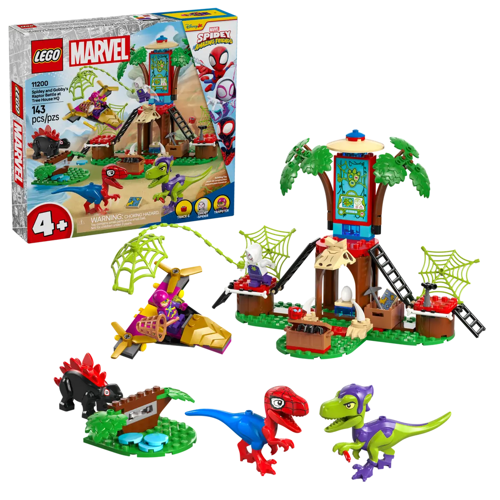 LEGO - Spidey Spidey & Gobby's Raptor Battle at Tree House HQ