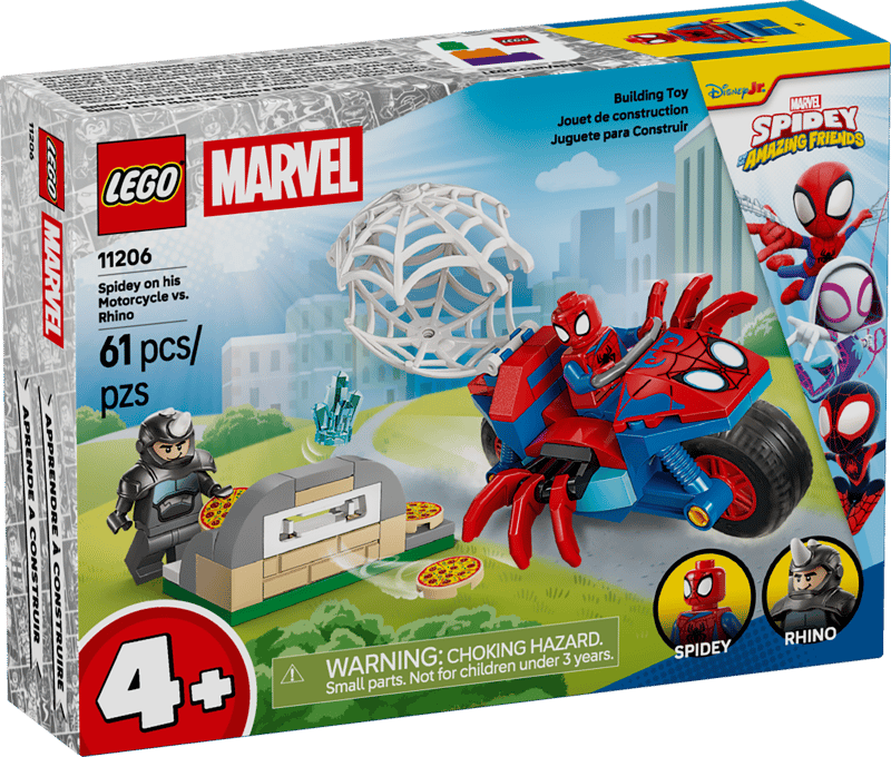 LEGO - Marvel Spidey on his Motorcycle vs Rhino 11206