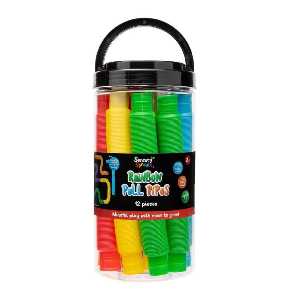 Sensory Sprouts - Rainbow Pull Pipes Set of 12