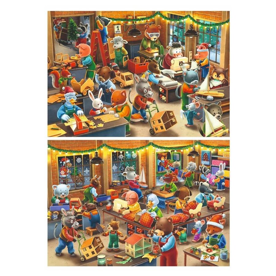 Ravensburger - Christmas Toy Factory 2x12pc