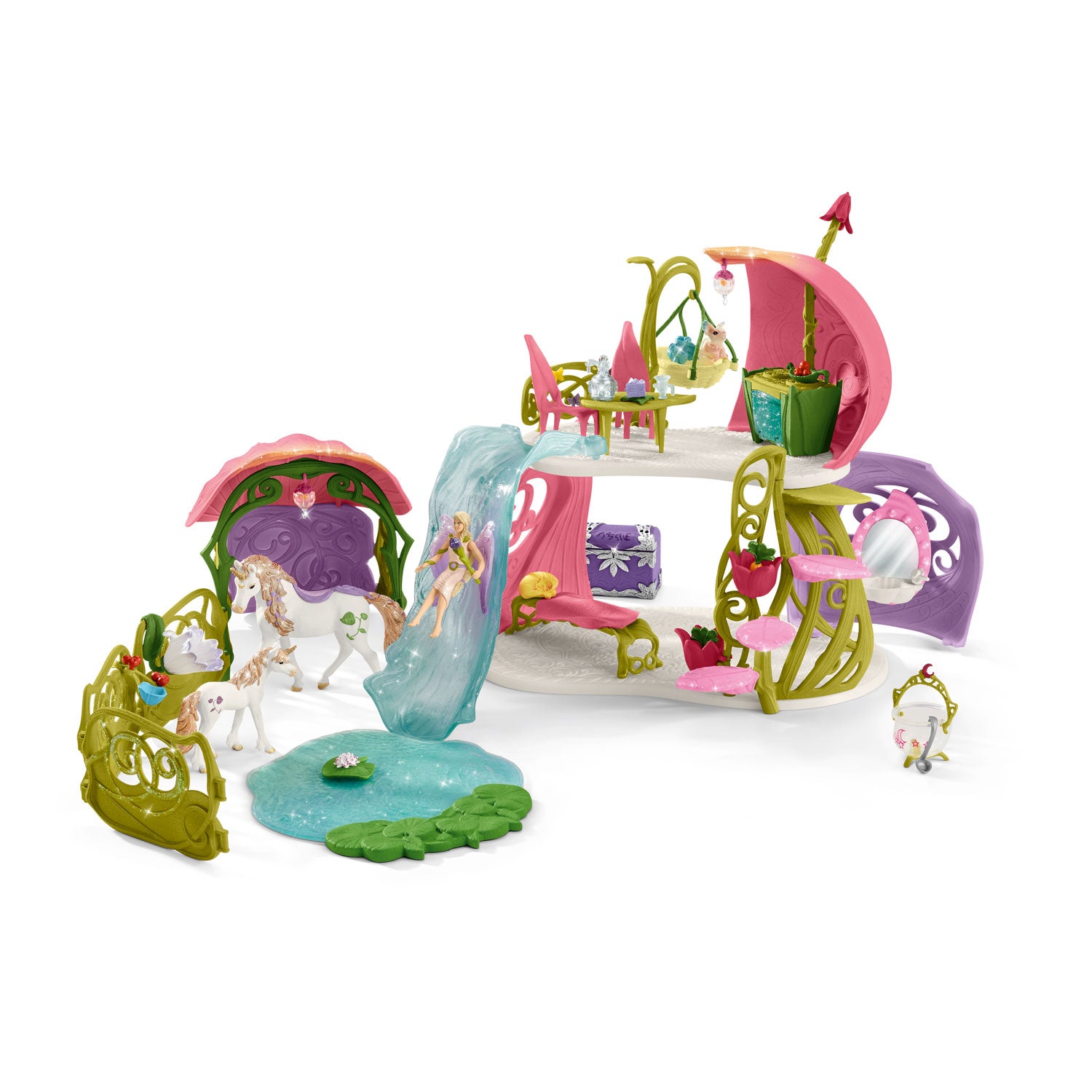 Schleich - Glittering Flower House with Unicorns