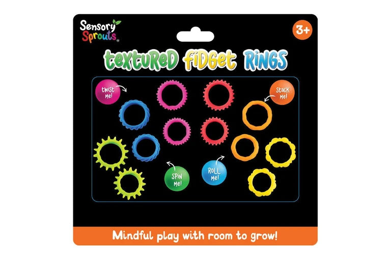 Sensory Sprouts - Textured Fidget Rings 12pk
