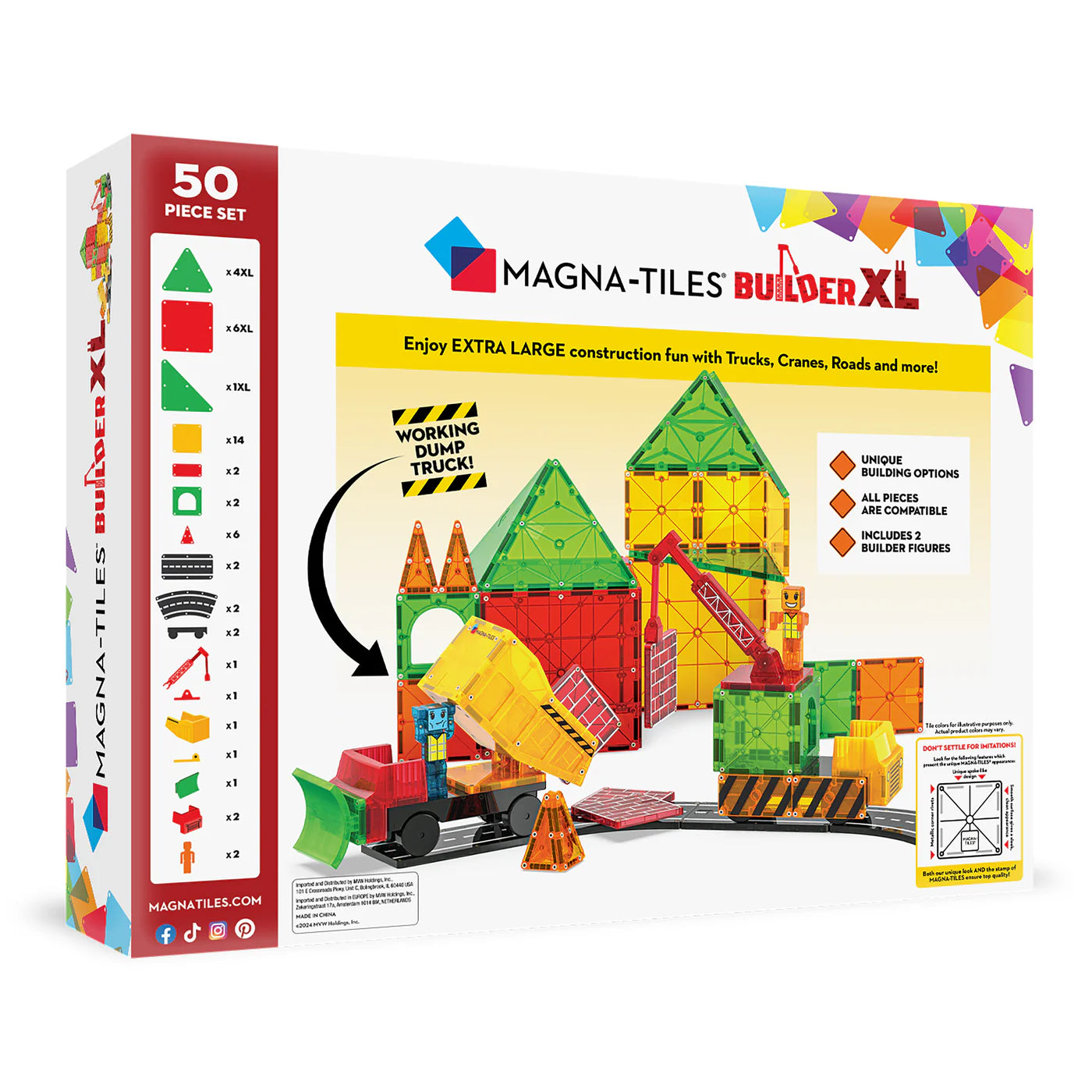 Magna Tiles - Builder XL - 50 piece