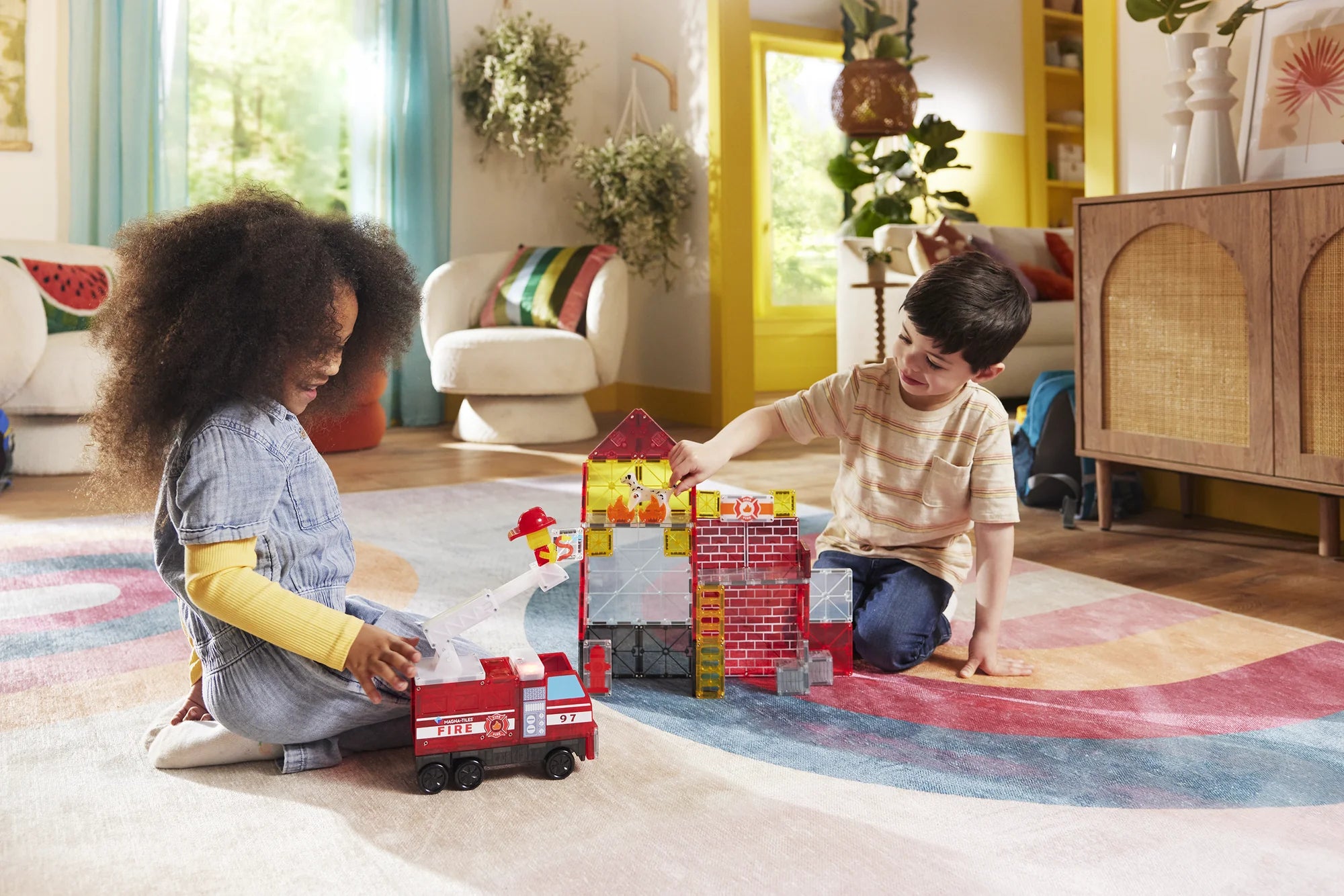 Magna Tiles - Fire Station - 50 piece