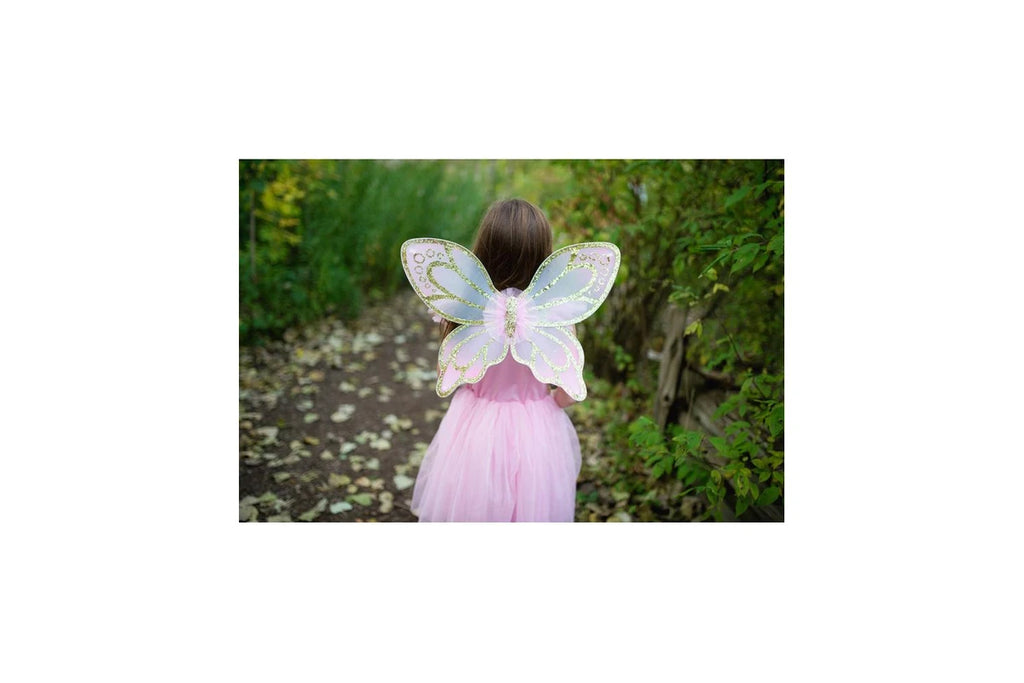 Great Pretenders - Gold Sequins Butterfly Dress & Wings - Size 5-7