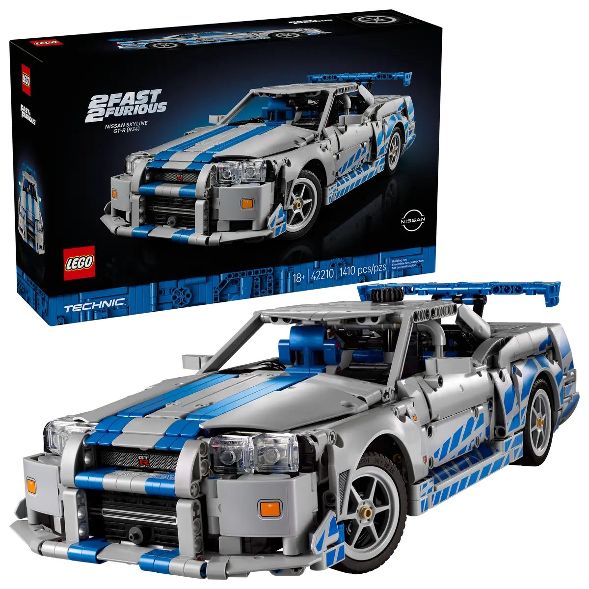 LEGO - Technic 2 Fast 2 Furious Nissan Skyline GT-R (R34) Car 42210