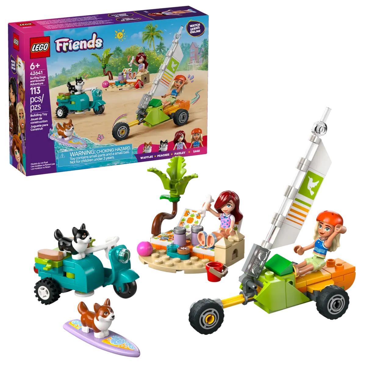 LEGO - Friends Surfing Dogs & Scooter Adventure 42641