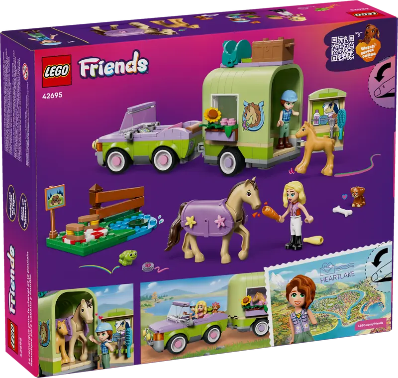 LEGO - Friends Horse and Baby Foal Trailer 42695