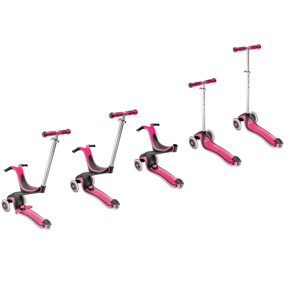 Globber - Scooter EVO 5 in 1 W/Lights Pink