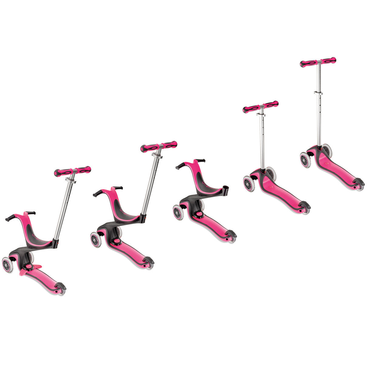 Globber - Scooter EVO 5 in 1 W/Lights Pink