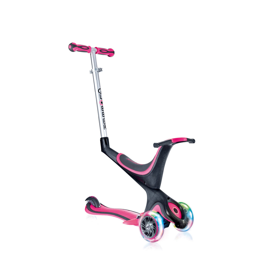 Globber - Scooter EVO 5 in 1 W/Lights Pink