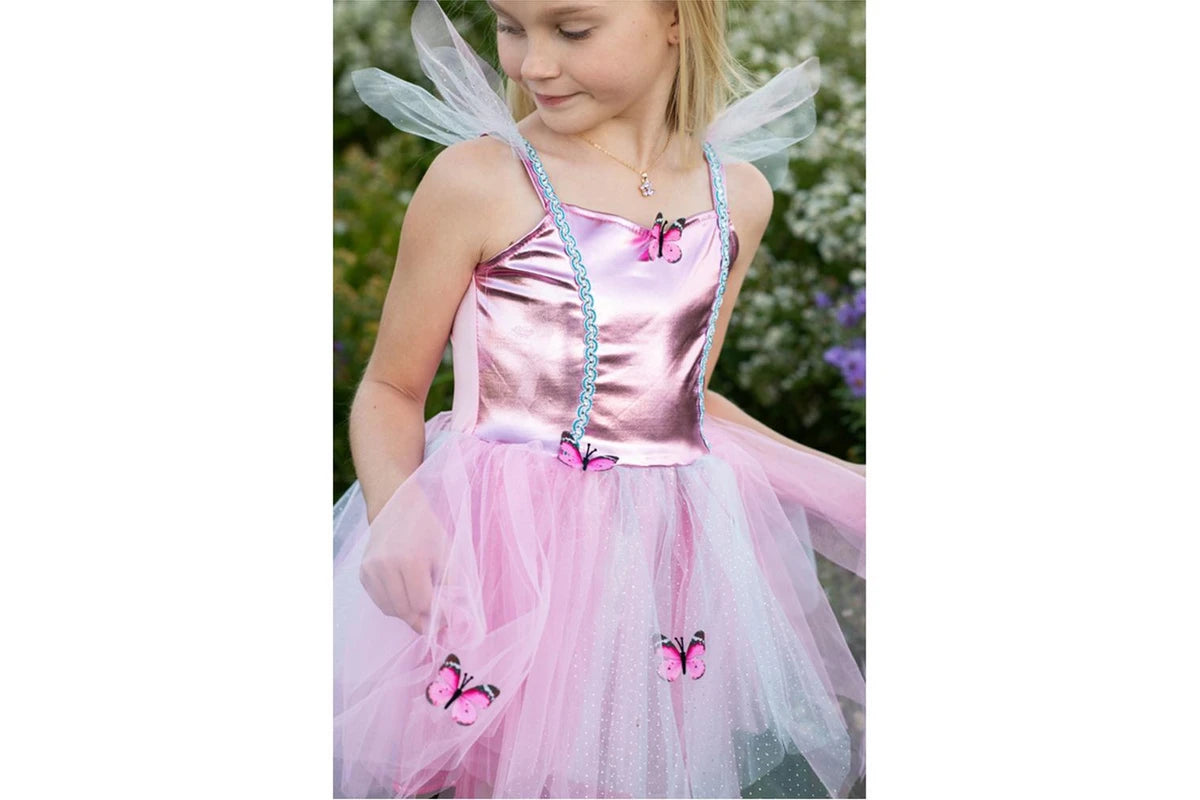 Great Pretenders - Bling Bling Mermaid Skirt & Hairclip Set Pink Size 4-6