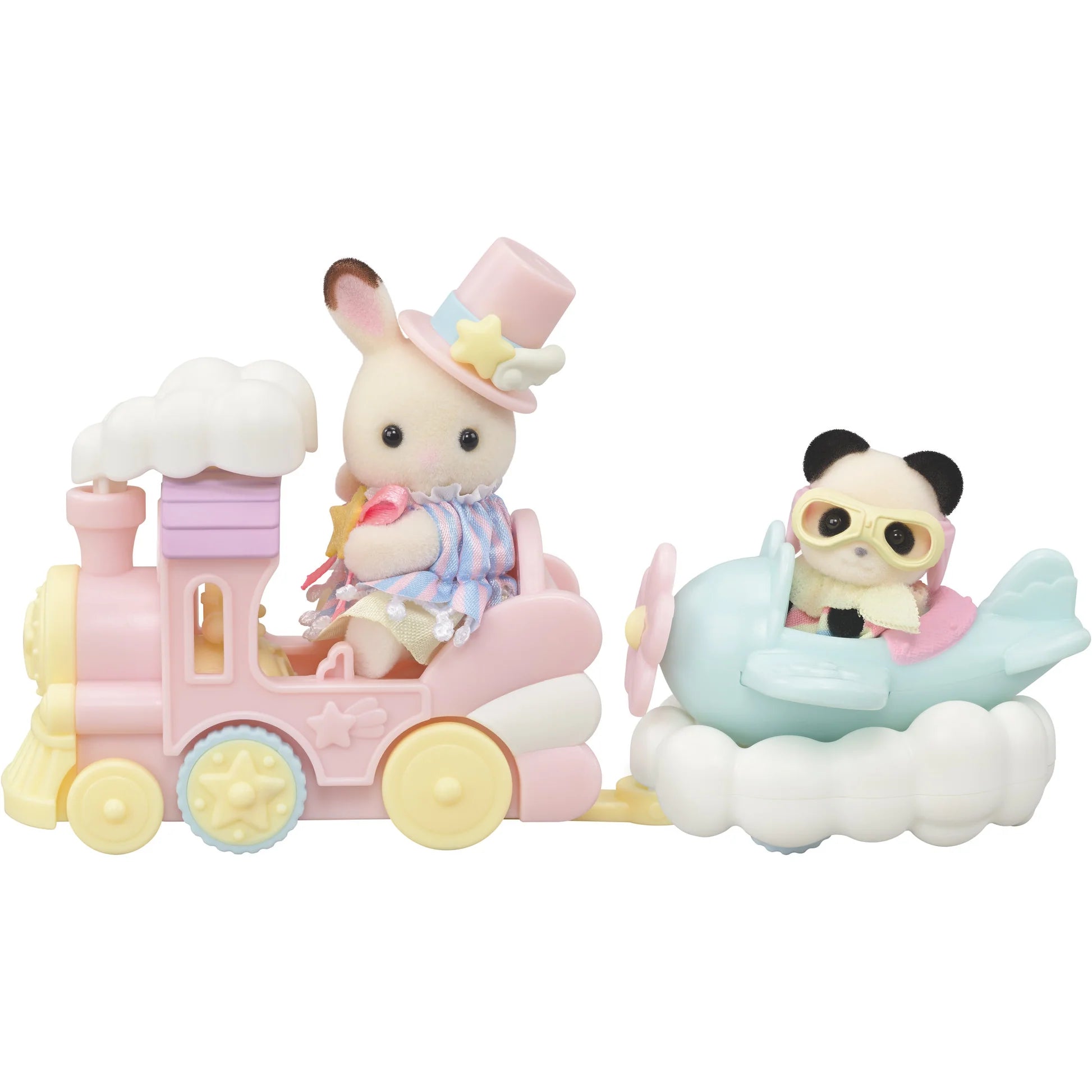 Sylsvanian Families - Amusement Park Ride Set - plane & train