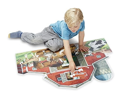 Melissa & Doug - Shaped Floor Puzzle - Busy Barn