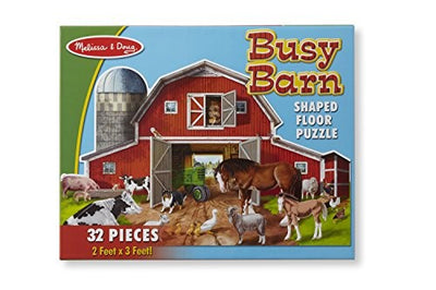 Melissa & Doug - Shaped Floor Puzzle - Busy Barn