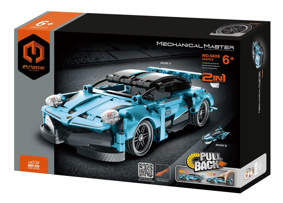 iM Master Stem Academy - Pull Back Supercar Blue 292pc