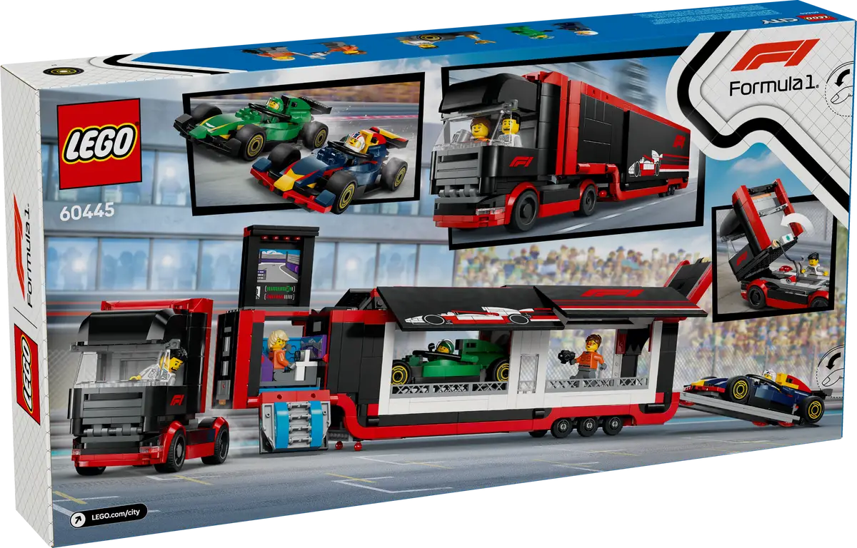 LEGO - City F1 Truck with RB20 & AMR24 F1 Cars 60445