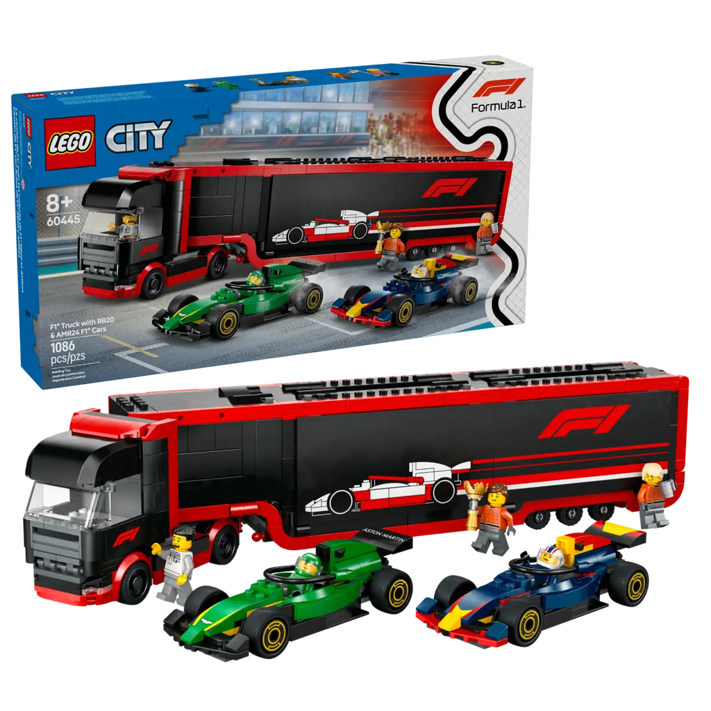 LEGO - City F1 Truck with RB20 & AMR24 F1 Cars 60445