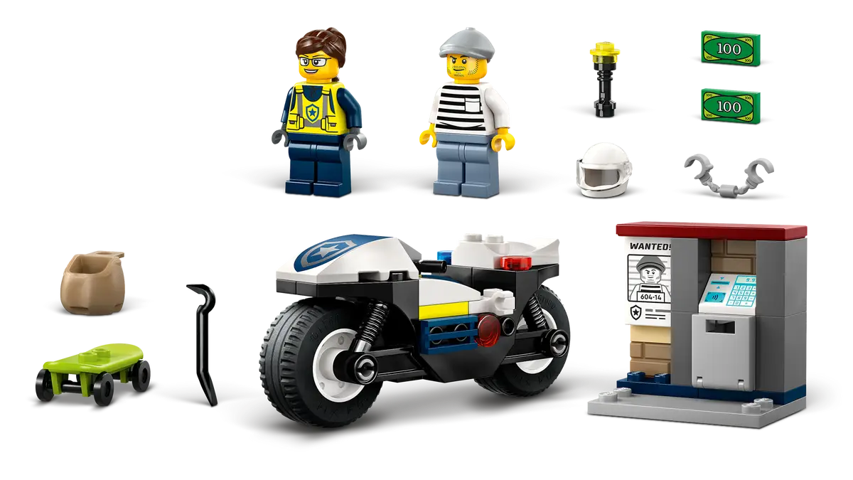 LEGO - City Police Motorcycle Chase 60455