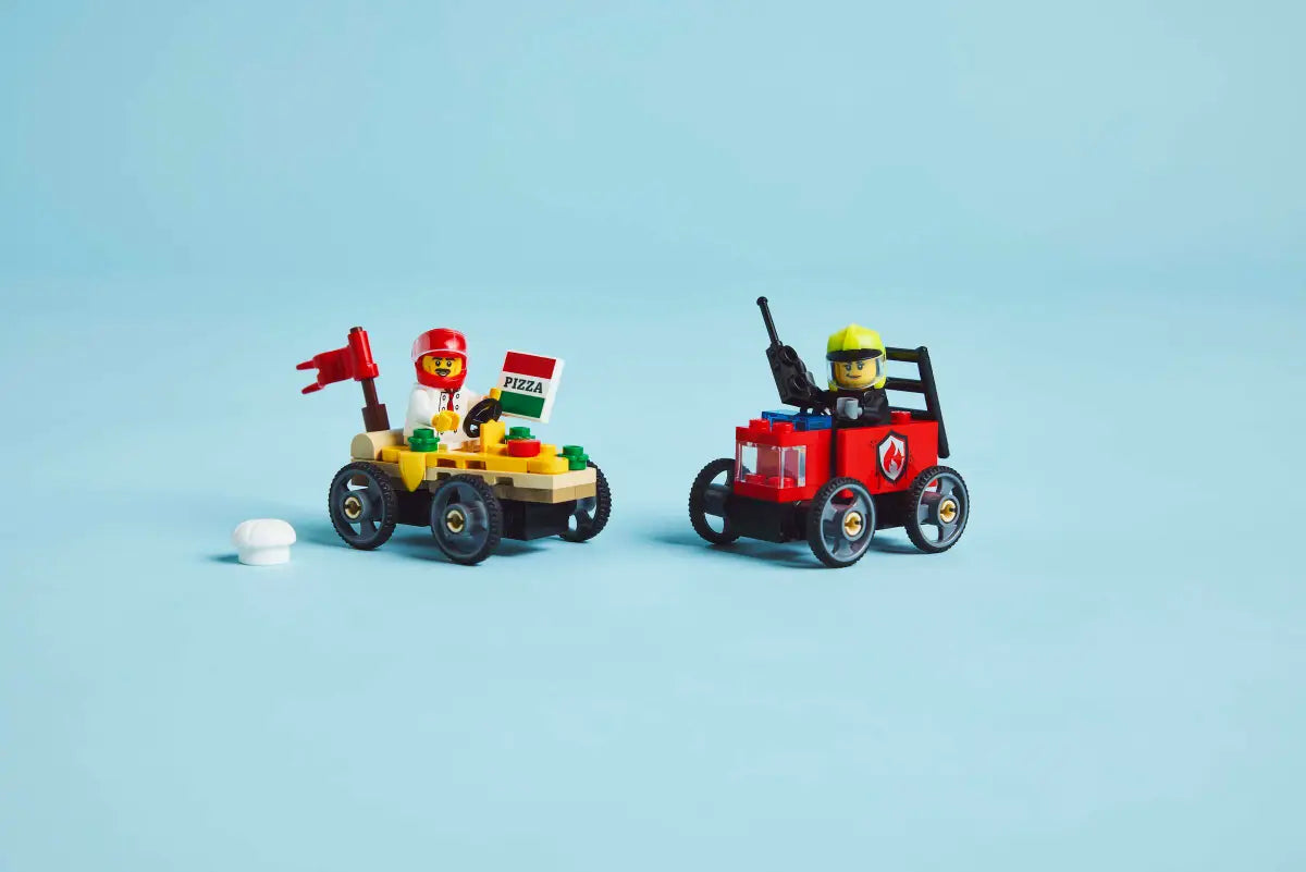LEGO - City Pizza vs. Fire Truck Race Car Pack 60458