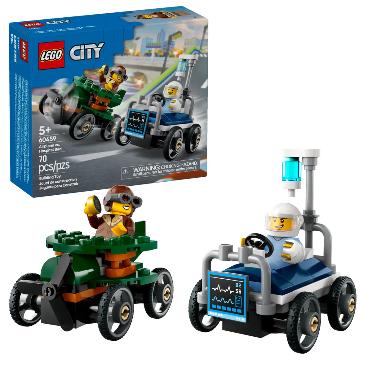LEGO - City Airplanes vs. Hospital Bed Race Car Pack 60459