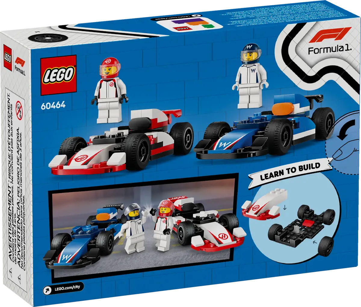 LEGO - City F1 Williams Racing & Haas F1 Race Cars 60464