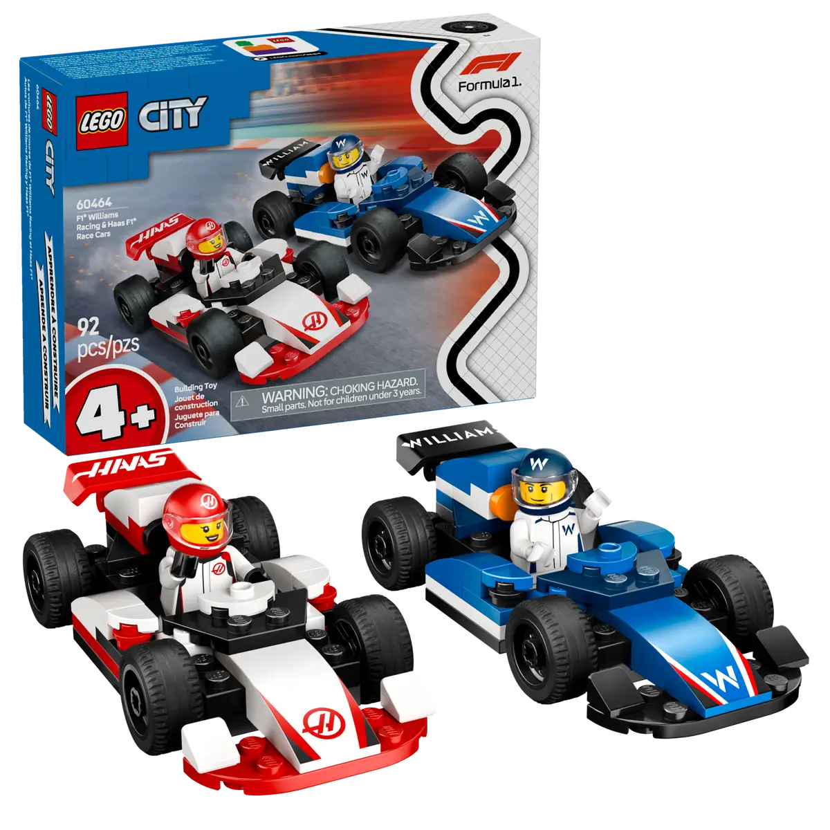 LEGO - City F1 Williams Racing & Haas F1 Race Cars 60464