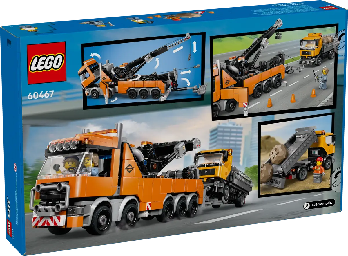 LEGO - City Heavy-Duty Recovery Tow Truck with Crane 60467