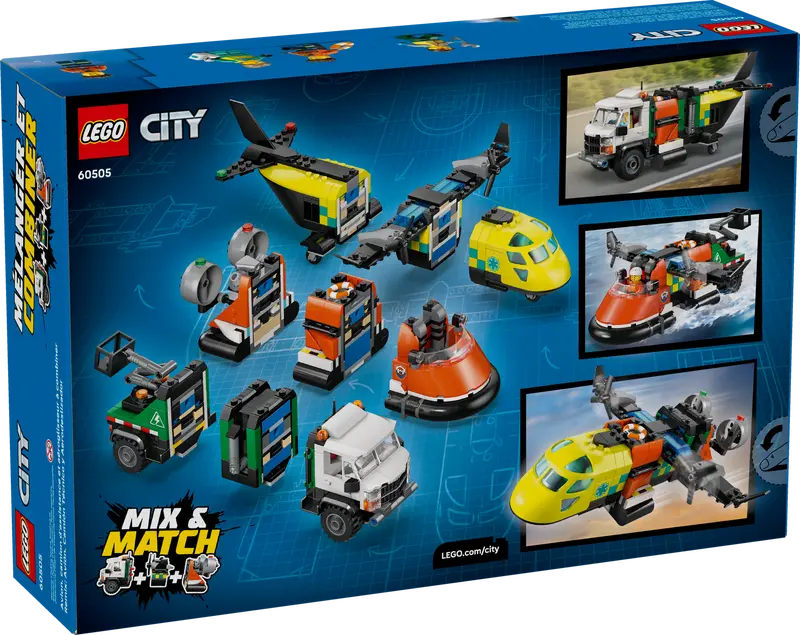 LEGO - City Airplane ServiceTruck & Hovercraft Remix 60505