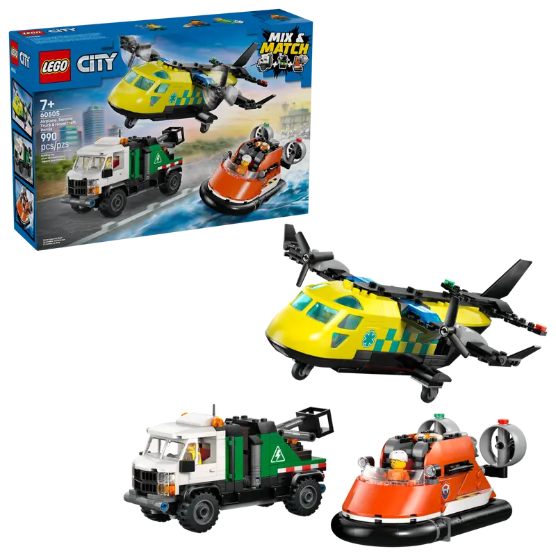 LEGO - City Airplane ServiceTruck & Hovercraft Remix 60505