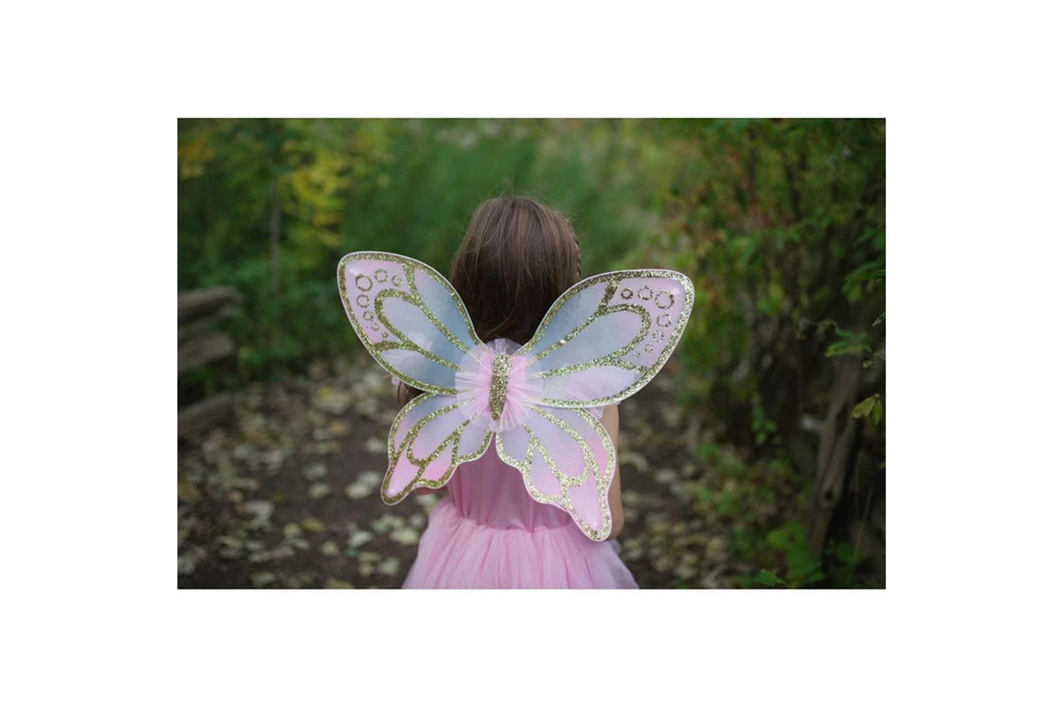 Great Pretenders - Gold Sequins Butterfly Dress & Wings - Size 5-7