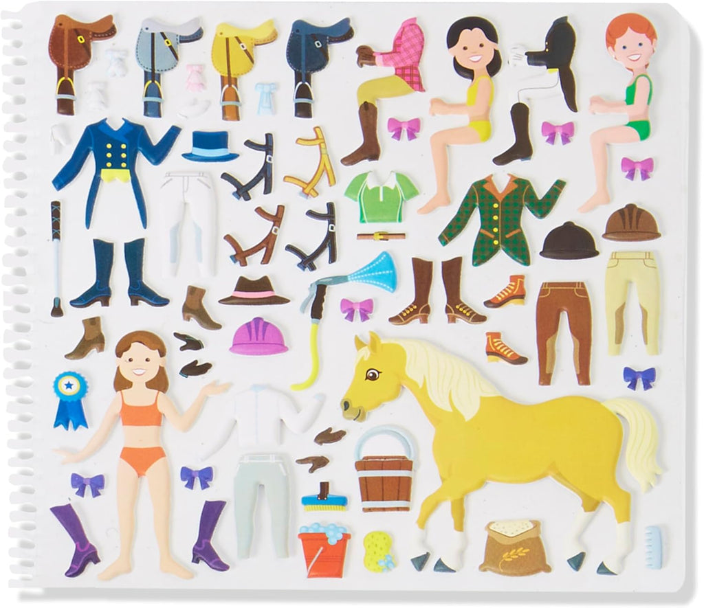 Melissa & Doug - Reusable Puffy Sticker Activity Book - Riding Club
