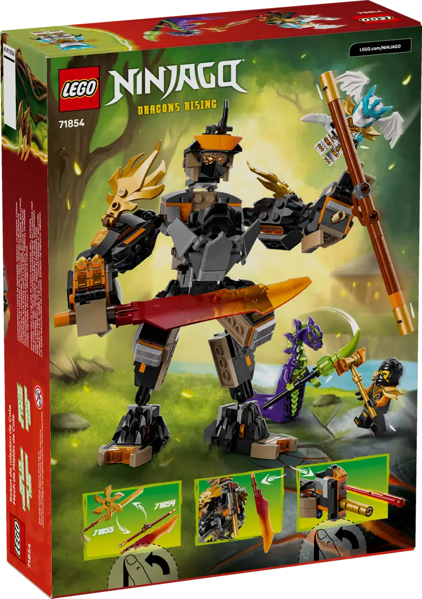 LEGO - Ninjago Cole's Mission Mech & Dragon Zane 71854