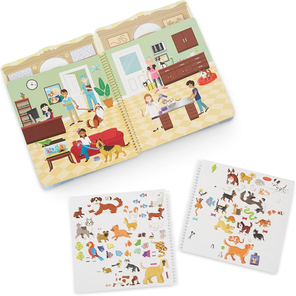 Melissa & Doug - Reusable Puffy Sticker Activity Book - Pet Place