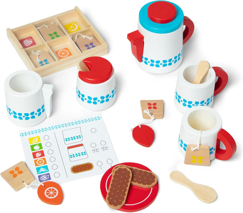Melissa & Doug - Wooden Steep & Serve Tea Set