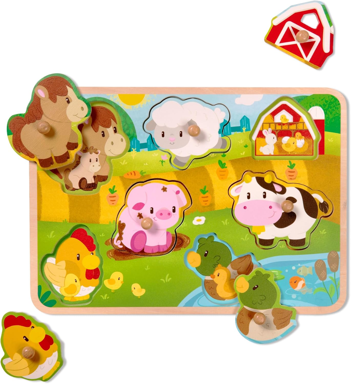 Battat - Farm Animal Wooden Puzzle