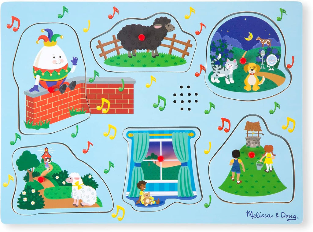 Melissa & Doug - Sing-Along Nursery Rhymes 2 Song Puzzle - 6pc