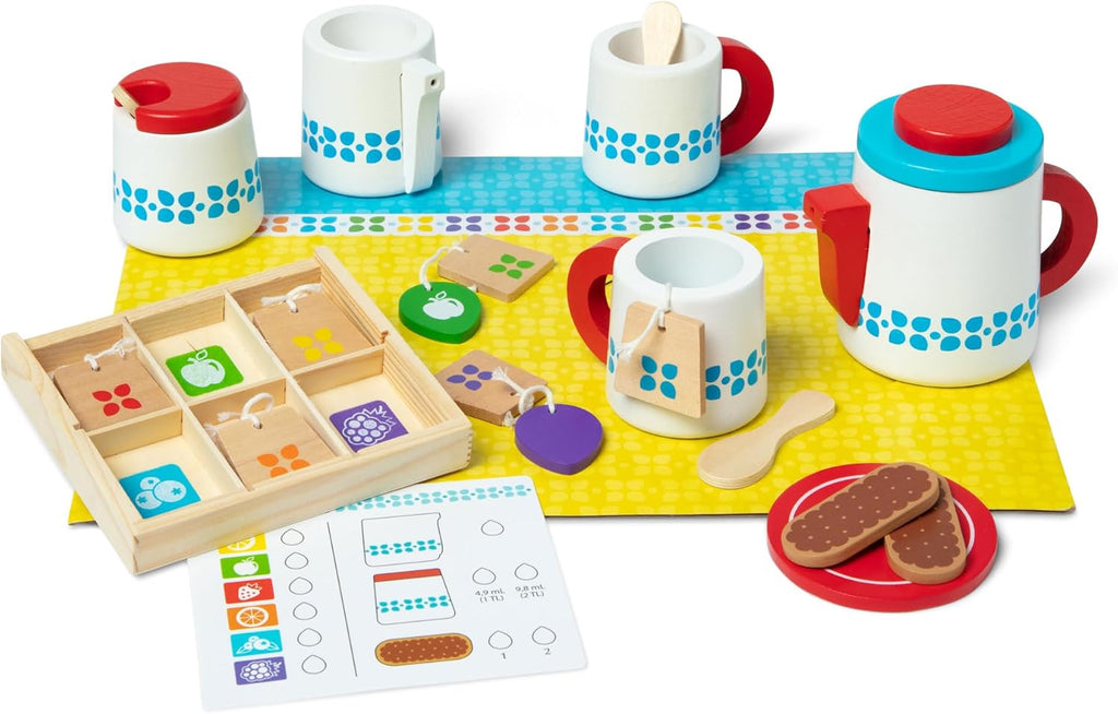 Melissa & Doug - Wooden Steep & Serve Tea Set
