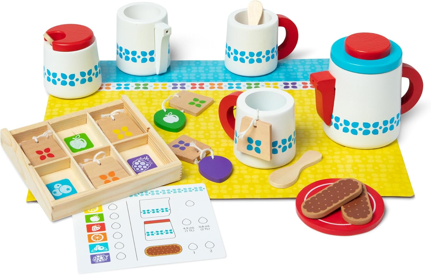 Melissa & Doug - Wooden Steep & Serve Tea Set