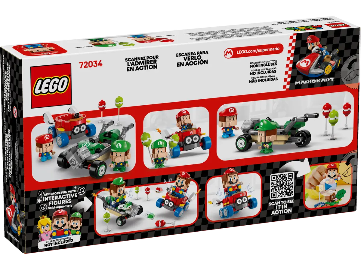 LEGO - Super Mario Mario Kart Baby Mario vs. Baby Luigi 72034