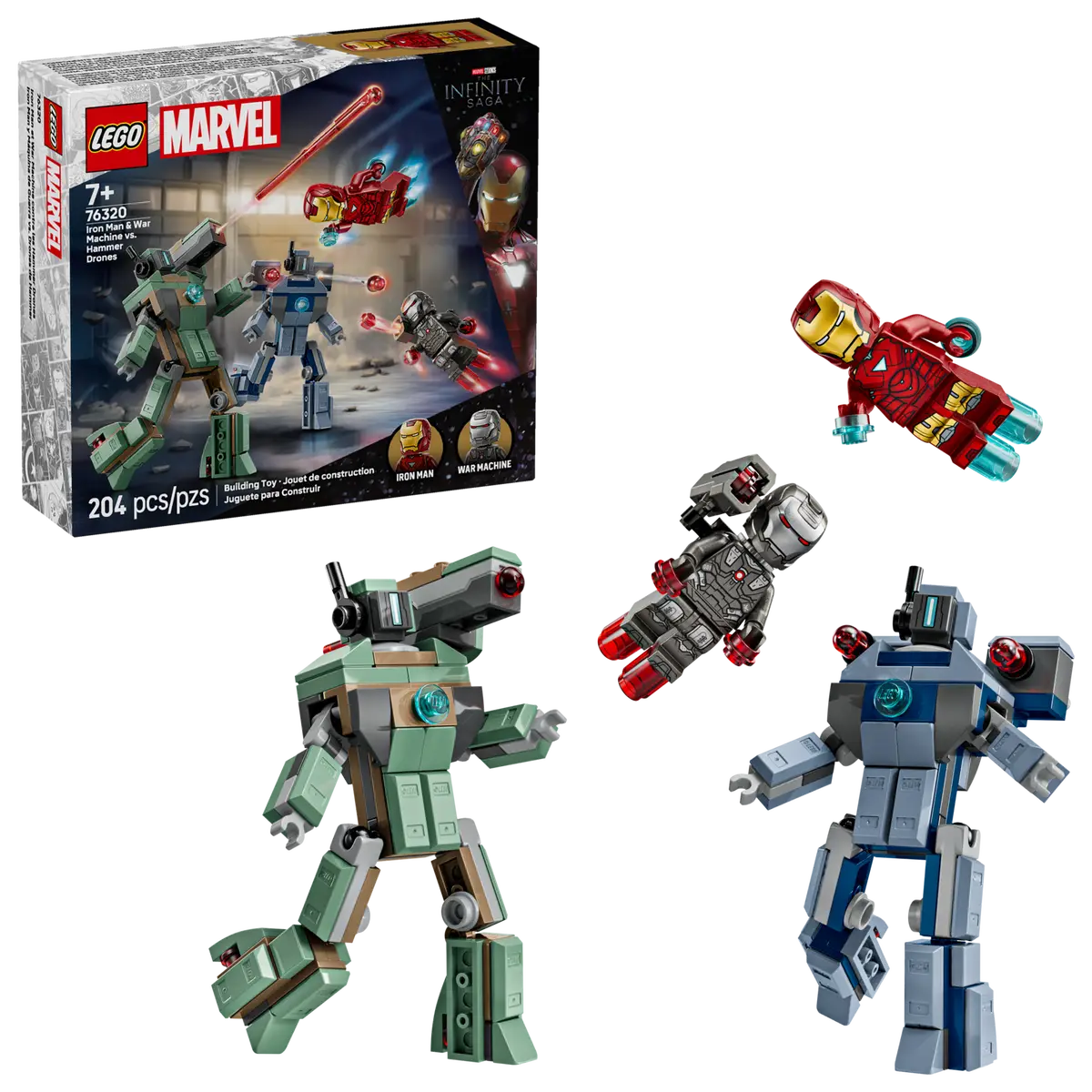 LEGO - Marvel Iron Man and War Machine vs Hammer Drones 76320