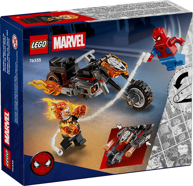 LEGO - Marvel Spiderman Vs Ghost Rider Motorcycle 76335