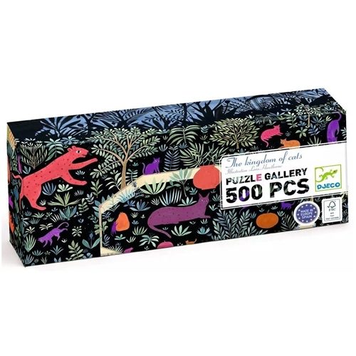 Djeco - The Kingdom of Cats 500 pc Gallery Puzzle with Poster